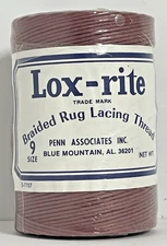 Braided Rug Lacing Thread Lox-Rite Size 9 Mauve Rug Making Craft MCM Vintage NOS
