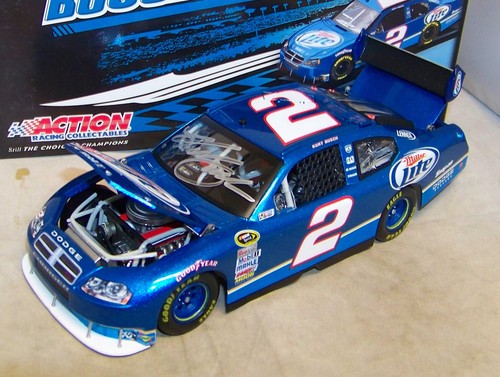 1:24 ACTION 2009 #2 MILLER LITE PENSKE DODGE CHARGER KURT BUSCH AUTOGRAPHED COA - Picture 4 of 7