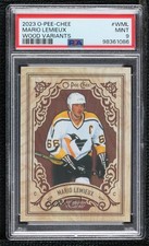 2023-24 O-Pee-Chee Wood Variants Mario Lemieux #W-ML PSA 9 MINT HOF