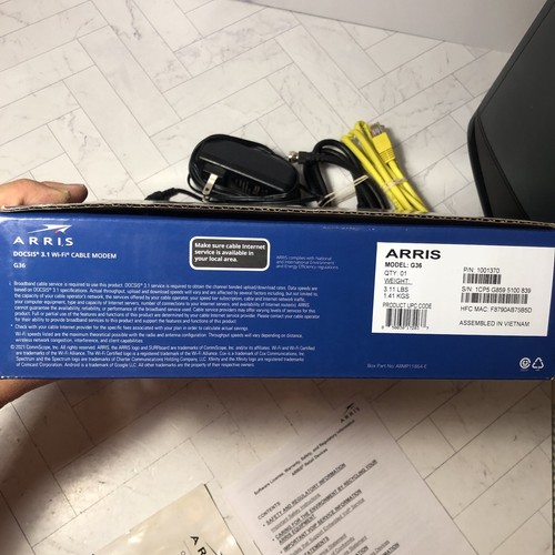 ARRIS SURFboard G36 DOCSIS 3.1 Wi-Fi 6 Cable Modem AX3000 - Picture 14 of 20