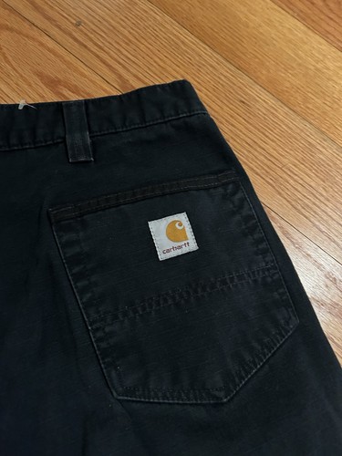 Size 40 W / 32 L - Carhart Cargo Pants Black - Picture 11 of 11