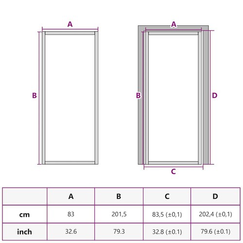 Innentür Tür Glastür 83x201,5 cm Schwarz ESG Glas Aluminium Bausatz modern - Bild 7 von 7