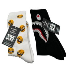 EEE Sox Family Fun Unisex Socks Shark Laugh Emoji Crew Socks Menswear Womenswear
