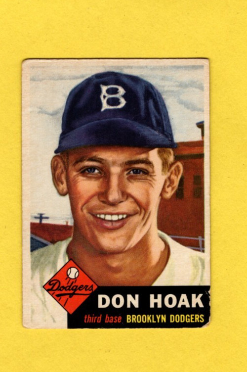 1953 Topps Don Hoak #176 Brooklyn Dodgers VERY GOOD- FREE SHIPPING