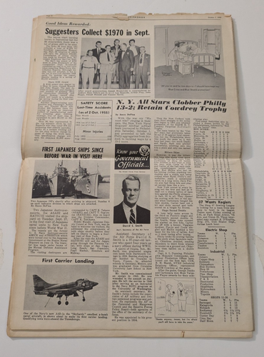 New York Naval Yard Brooklyn Shipworker Zeitung 1955 USS SARATOGA Beilage - Bild 9 von 9