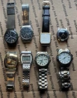 Vintage Watch Lot (8) Some  Running. Other Need Battery Or Service.  AS IS.