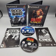 Rock Band + AC/DC Live Rock Band Track Pack (PlayStation 2) CIB / Tested