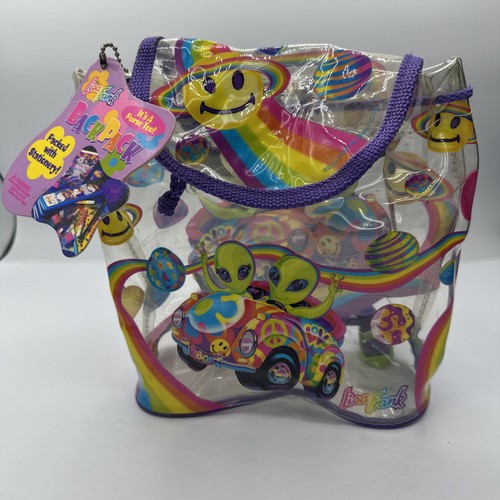 Vintage Lisa Frank Zoomer and Zorbit mini backpack: Bag Only RAVE With Tags GLOW
