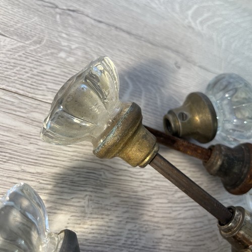 Vintage Antique 2” Crystal Glass Door Knob Handle 3 Sets (6 Knobs) - Picture 13 of 19
