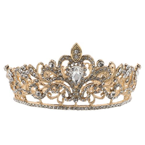  Kristall Hochzeit Diadem Royal Königin Krone Stirnband Strass Prinzessin Kopfschmuck - Bild 12 von 12