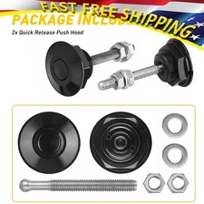 4x Push Button Quick Release Hood Pins Bonnet Lock Universal Clip Latch Bumper