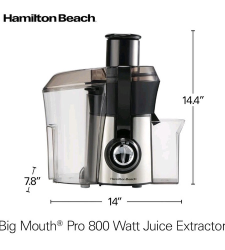 Hamilton Beach Entsafter Maschine, große Öffnung groß 3" Futterschacht für ganze Früchte - Bild 7 von 9