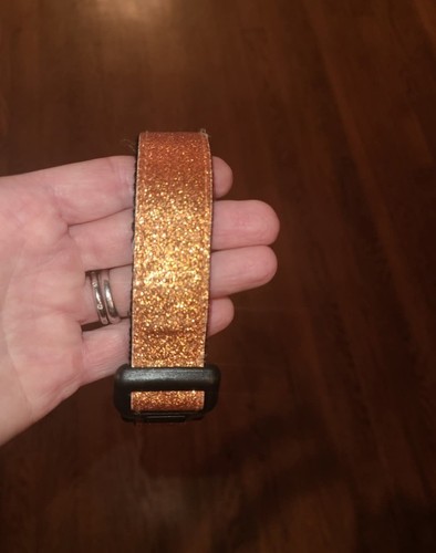 Glitter Orange Dog Collar with Quick Release Buckle - Picture 2 of 3