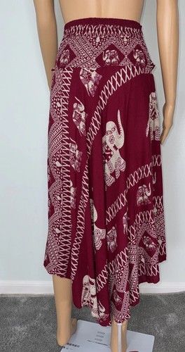 Bankokpants Womens Convertible Maxi Skirt Midi Dress Boho Tribal Hippie Elephant - Picture 3 of 15