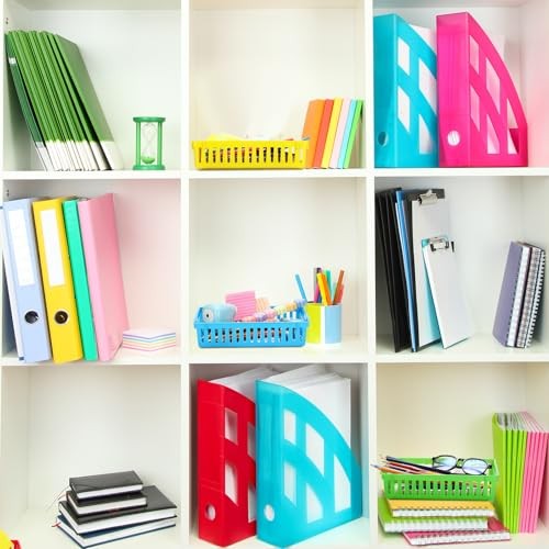 32 Pcs Classroom Storage Baskets Plastic Baskets Organizer Colorful Crayon - Bild 6 von 7