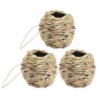  3pcs Finch Bird House Natural Grass Bird House Window Bird House Outside