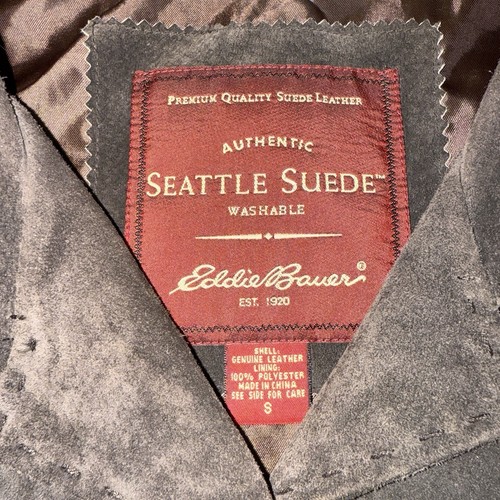 Eddie Bauer Damen Seattle Wildleder Lederjacke Braun Langarm Gr. Small - Bild 5 von 7