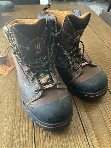 Timberland Pro Endurance 6 Inch Brown Steel Toe Boot 8 Wide Read Description
