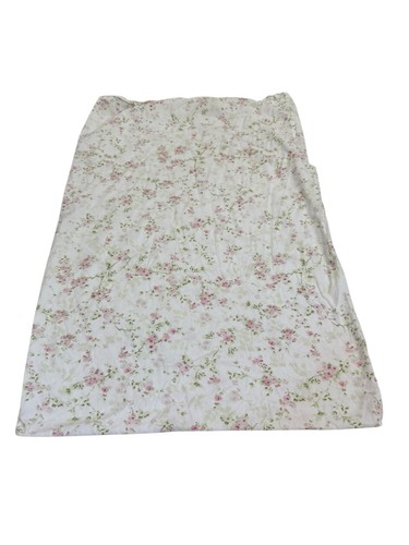 Shabby Chic Rosa Floral Blanco Sábana Plana Completa/Queen 1 Funda de Almohada Algodón - Imagen 6 de 7