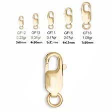 14K Gold Filled Lobster Claw Clasp Jewelry Finding for Necklace Bracelet Chain