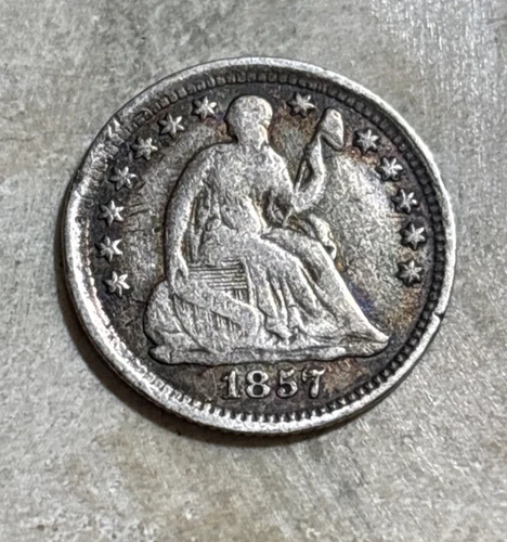 1857 SEATED LIBERTY HALF DIME