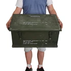 Original German Army Aluminium Crate Transport Box approx. 60 Liter 59.2 × 39.4 × 28 cm