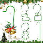 100 Pcs Green Ornament Hooks (5 Sizes, 20 Each), Ornament Hangers Hooks, Christm