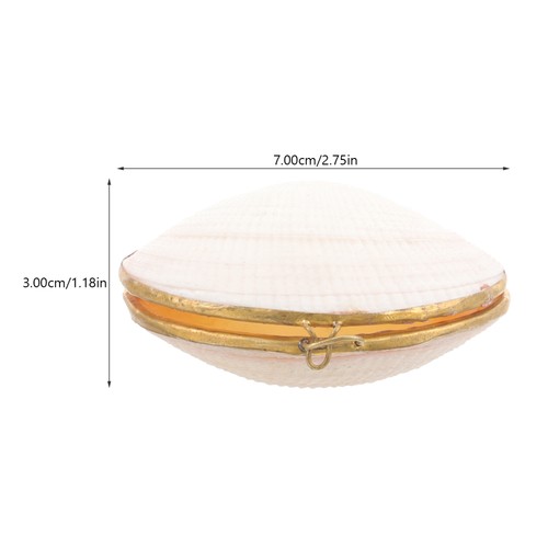 Pearl Clam Storage Box Child Treasures Chest Jewelry Boxes Delicate Organizer - Imagen 6 de 12
