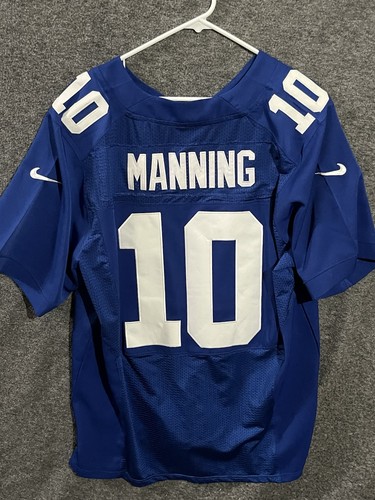 NIKE Eli Manning New York Giants NFL #10 Blue Jersey Size 44 With Captain Patch - Picture 7 of 7