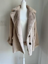 Free People Faux Fur Oversized Coat Women’s size Large