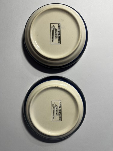 Özen Ceramics Hand Painted Blue White Bowls Set of 2 – Made in Turkey 4.74 - Picture 2 of 4