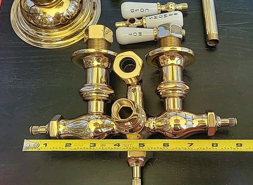 Strom P400 Duscharmatur Set | Massiv Messing Supercoat Gold Poliert Oberfläche | Neu - Bild 14 von 24