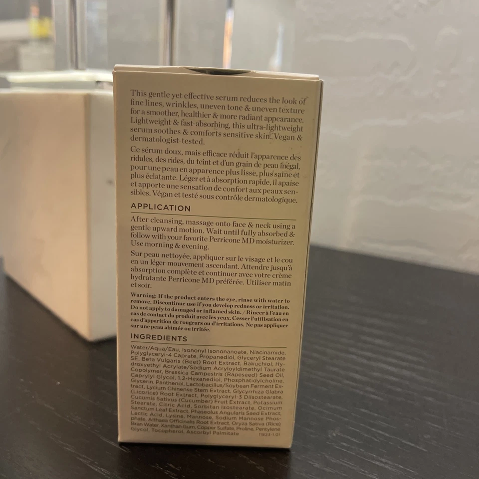 Suero restaurador suavizante hipoalergénico Perricone MD 59 ml 2 oz limpio correcto Foto 3 de 4