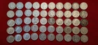 Lot of 50 Roosevelt Dimes 1946-64. 90% Silver. 4.4 Ounces