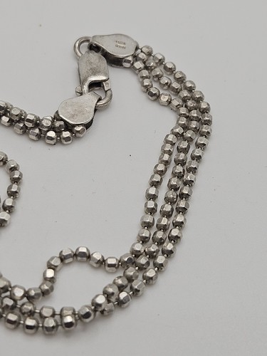 Vintage Sterlingsilber Italien Kugel 3 Strang Armband 7" - Bild 2 von 9