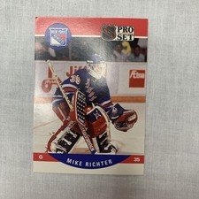 Mike Richter 1990 Pro Set #627 New York Rangers Hockey Card