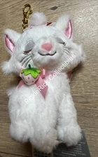 Disney Parks Keychain 2025 Japan Style Plush Strawberry Marie Aristocats Ichigo