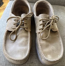 Men's Lems Mariner Barefoot Minimalist Leather Boat Shoes Dessert Brown Size 12