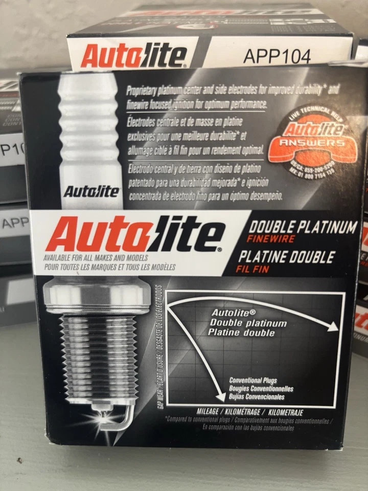 48 Autolite APP104 Double Platinum Spark Plugs Auto Shop Inventory - Image 4 of 4