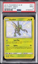 2019 POKEMON SUN & MOON HIDDEN FATES #SV1 SCYTHER-HOLO PSA 9