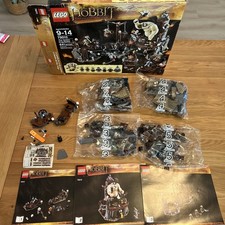 LEGO The Hobbit The Goblin King Battle 79010 W/ Box Manual Missing 4 Figurines