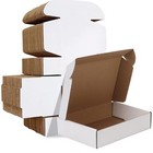 New Listing9x6x2 inches Shipping Boxes Set of 50, White Corrugated Cardboard Box Literat.
