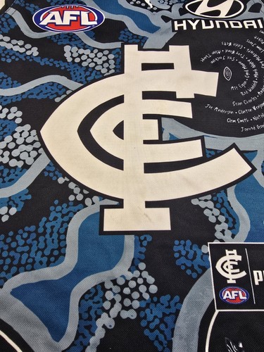 Puma 2021 Carlton Blues AFL Indigenous Jersey Guernsey Size 140/10 Youth Small - Picture 4 of 7