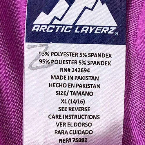 Arctic Layerz Girls Baselayer Slim Pants Pink Stretch Pull On Activewear XL New - Picture 3 of 3