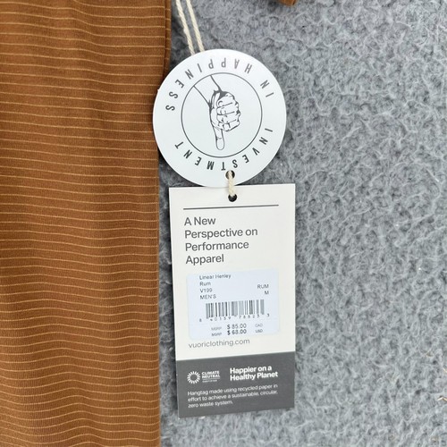 VUORI Viewpoint Kurzarm Henley Herren Medium weich Stretch Alltag neu mit Etikett - Bild 5 von 15
