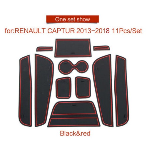 Rubber Gate Slot Mats Non-slip Cup Holder Pad fit for Renault Captur 2013-2018 - Picture 8 of 11