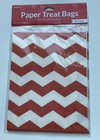 Classic Red Chevron Paper Treat Bags 10ct 8.75" x 6.5" Party Supply New!!!