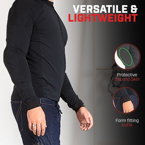 USA Armored Motorcycle Shirt – CE Level 2 Protective Riding Gear for Men - 第 6/22 張圖片