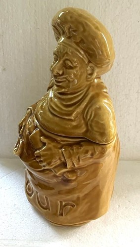 Sadler Flour Chef Design Storage Jar Treacle Glaze 973043 Container Rolling Pin - Picture 10 of 12