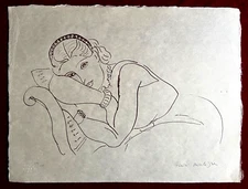Henri Matisse Lithograph 1960 Contract Hand Signed Numbered Original